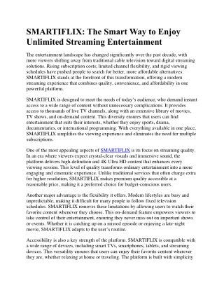 SMARTIFLIX -  1 Best IPTV Service USA 2026  34K  Channels & 4K Streaming