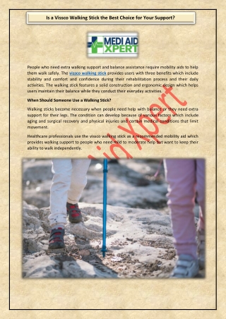 Is a Vissco Walking Stick the Best Choice for Your Support?