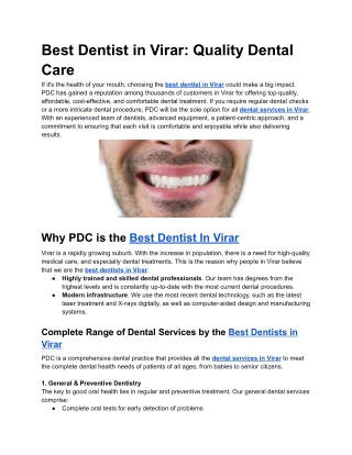 Best Dentist in Virar_ Quality Dental Care