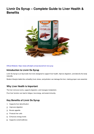 Top Liv Nir Ds Syrup Care Liver DS Syrup Benefits Explained