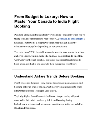 From Budget to Luxury: Smart Ways to Upgrade Economy to Business Class India Fli