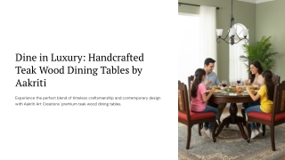 Dine in Luxury with Handcrafted Teak Wood Dining Tables
