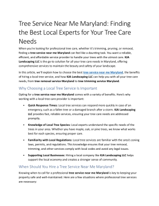 6- Tree Service Near Me Maryland Finding the Best Local Experts for Your Tree Care Needs