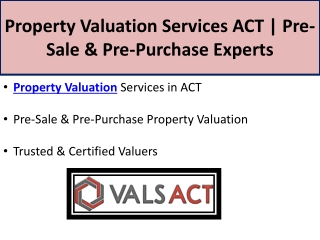 Pre-Sale & Pre-Purchase Property Valuation ACT | Certified Valuers
