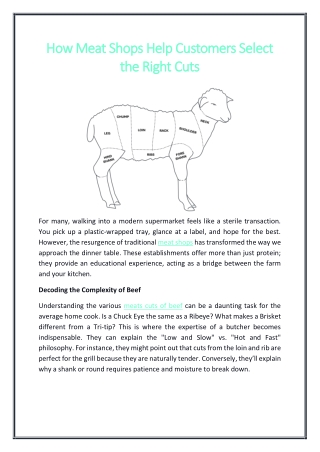 How Meat Shops Help Customers Select the Right Cuts