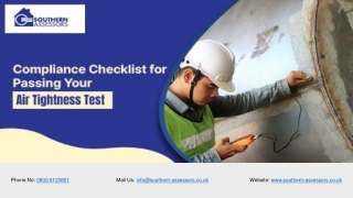 Compliance Checklist for Passing Your Air Tightness Test | Southern Assessors UK