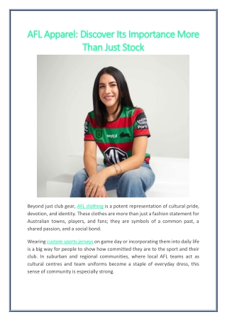 AFL Apparel Discover Its Importance More Than Just Stock