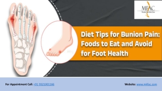 Diet Tips for Bunion Pain: Foods to Eat & Avoid | Dr. Pradeep Moonot