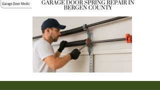 Garage Door Spring Repair in Bergen County