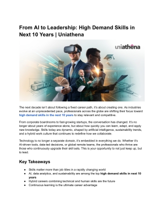 From AI to Leadership: High Demand Skills in Next 10 Years | Uniathena