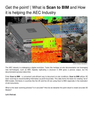What is Scan to BIM (Knowledge)