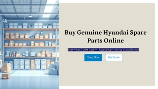 Buy Genuine Hyundai Spare Parts Online – OEM Quality & Fast Delivery