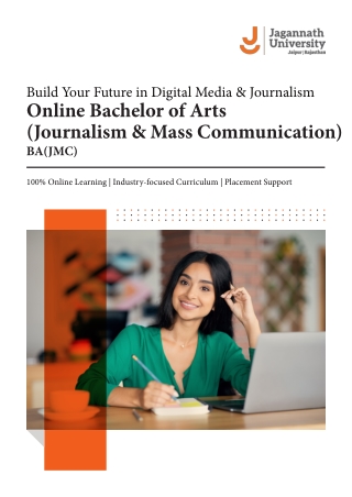 BAJMC Admission 2026 | Bachelor of Journalism & Mass Communication Online