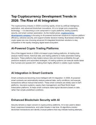 CRyptocurrency Development company