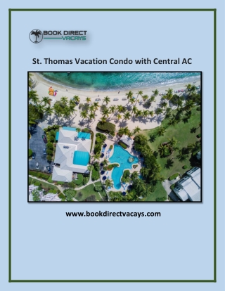 St. Thomas Vacation Condo with Central AC