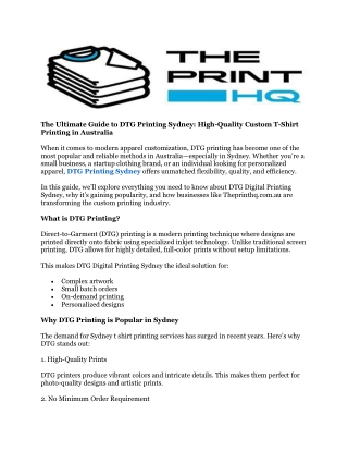 T-Shirts printing Sydney