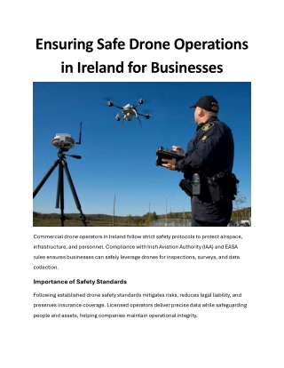 Ensuring Safe Drone Operations in Ireland for Businesses