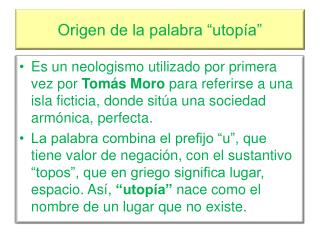 Origen de la palabra “utopía”