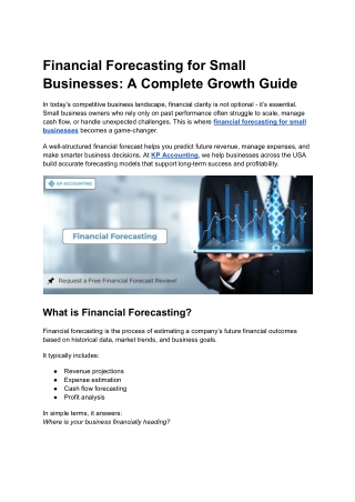 Financial Forecasting for Small Businesses_ A Complete Growth Guide