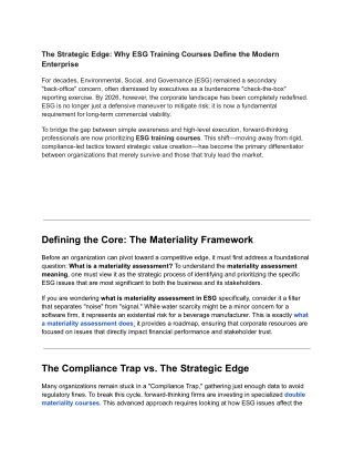 The Strategic Edge_ Why ESG Training Courses Define the Modern Enterprise