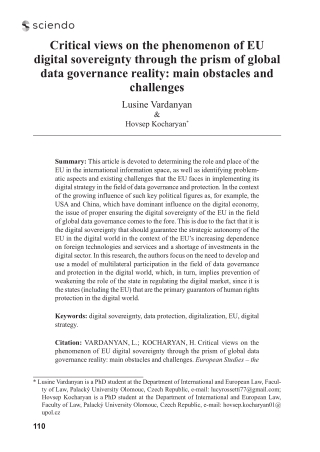 Critical views on the phenomenon of EU digital sovereignty