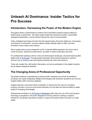 Unleash AI Dominance_ Insider Tactics for Pro Success