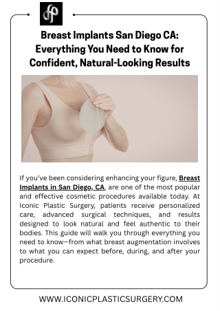 Breast Implants San Diego CA Everything You Need to Know for Confident, Natural-Looking Results