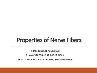 3. Properties Of Nerve Fibers