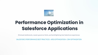 Performance Optimization Techniques in Salesforce Applications