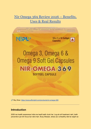 Nir Omega 369 Review 2026 – Benefits, Uses & Real Results