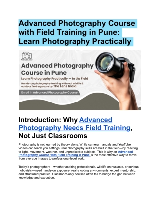 Advanced Photography Course with Field Training in Pune_ Learn Photography Practically - Google Docs