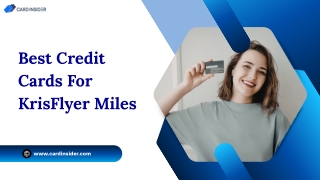 Best Credit Cards For KrisFlyer Miles