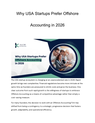 Offshore Accounting Benefits for USA Startups in 2026