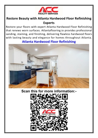Restore Beauty with Atlanta Hardwood Floor Refinishing Experts