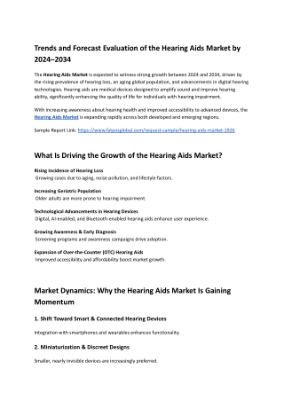 Hearing Aids Market