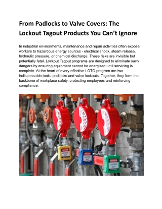 From Padlocks to Valve Covers_ The Lockout Tagout Products You Can’t Ignore
