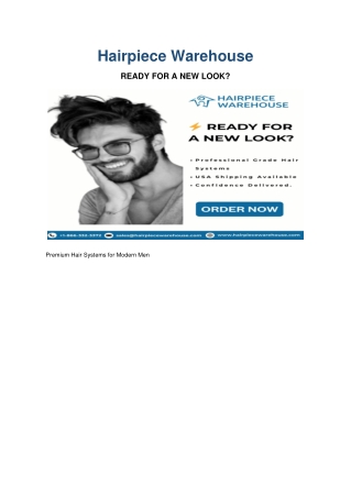Where to Buy Hair Pieces for Men Online