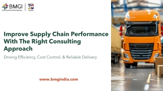 Improve Supply Chain Performance with the Right Consulting Approach