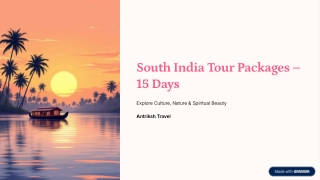 Best South India Tour Packages – Explore Nature, Culture & Heritage