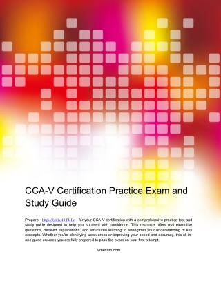 CCA-V Certification Practice Exam and Study Guide