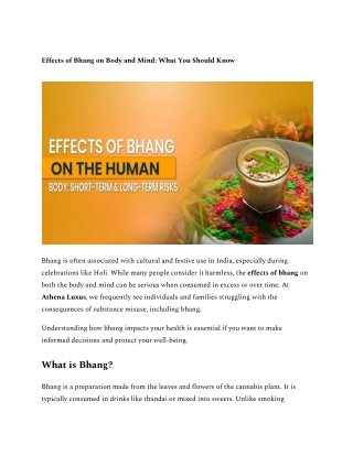 Effects of Bhang on Body and Mind_ What You Should Know