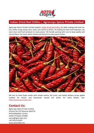 Indian Dried Red Chillies