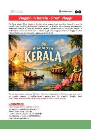 Viaggio in Kerala - Prem Viaggi