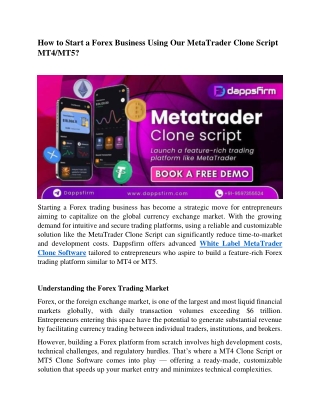 Dappsfirm - MetaTrader Clone Script
