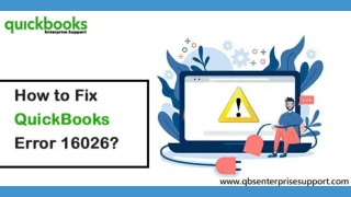 Strategies to Resolve QuickBooks Error code 16026
