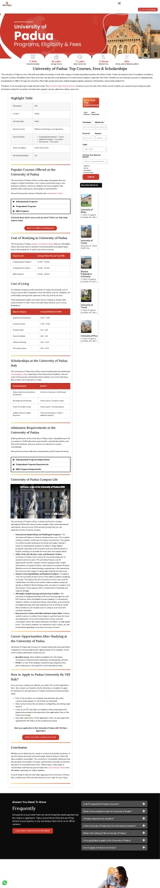 Univesity of Padua