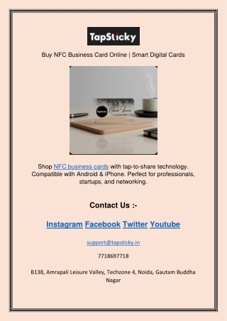 Buy NFC Business Card Online | Smart Digital Cards