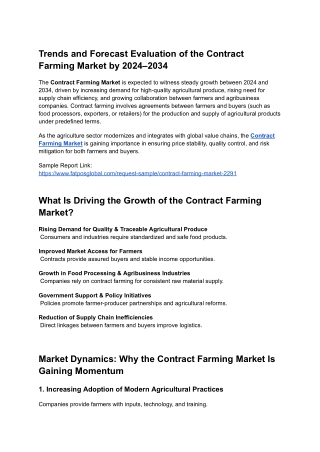 Contract Farming Market