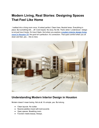 Modern Living, Real Stories_ Designing Spaces That Feel Like Home