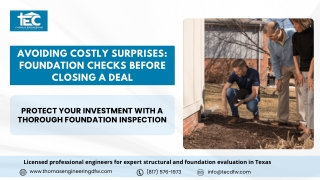 Avoiding Costly Surprises: Foundation Checks Before Closing a Deal.